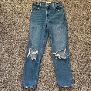 Abercrombie & Fitch Blue Straight Leg Jeans